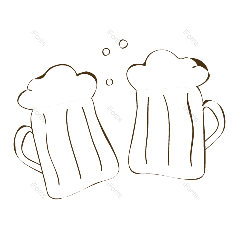 卡通图片,酒杯元素,啤酒杯PNG,简约免抠素材